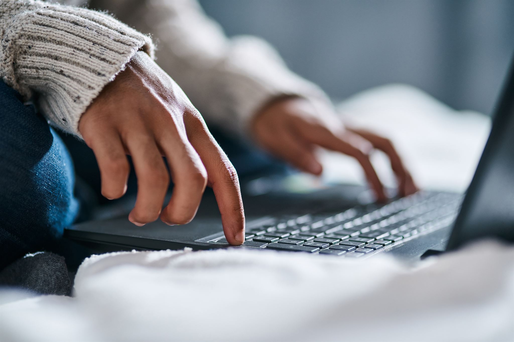 Powerful laptop in use