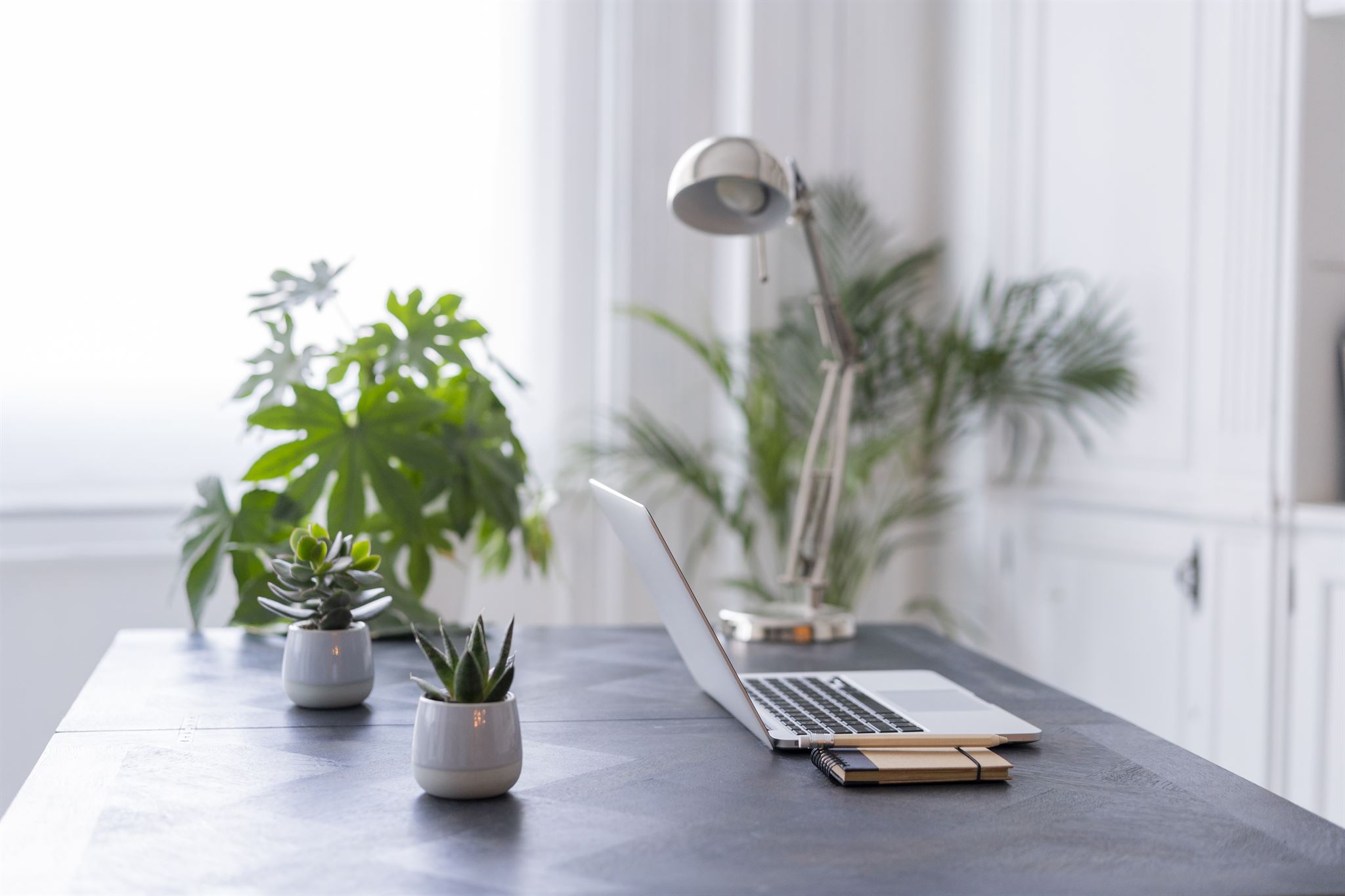 Lightweight laptop on table